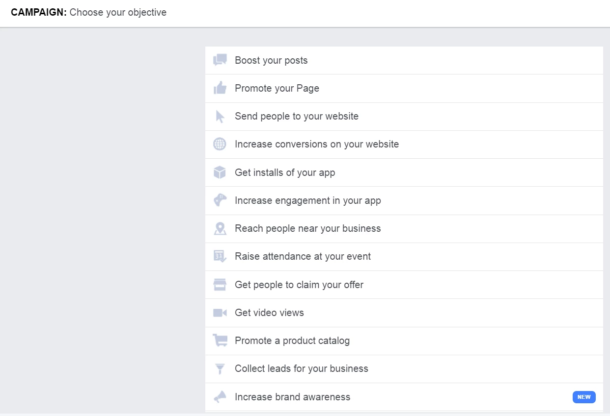 Step 2-Choose Ad Objective